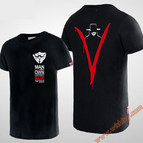 V for Vendetta T-shirt Short Sleeve